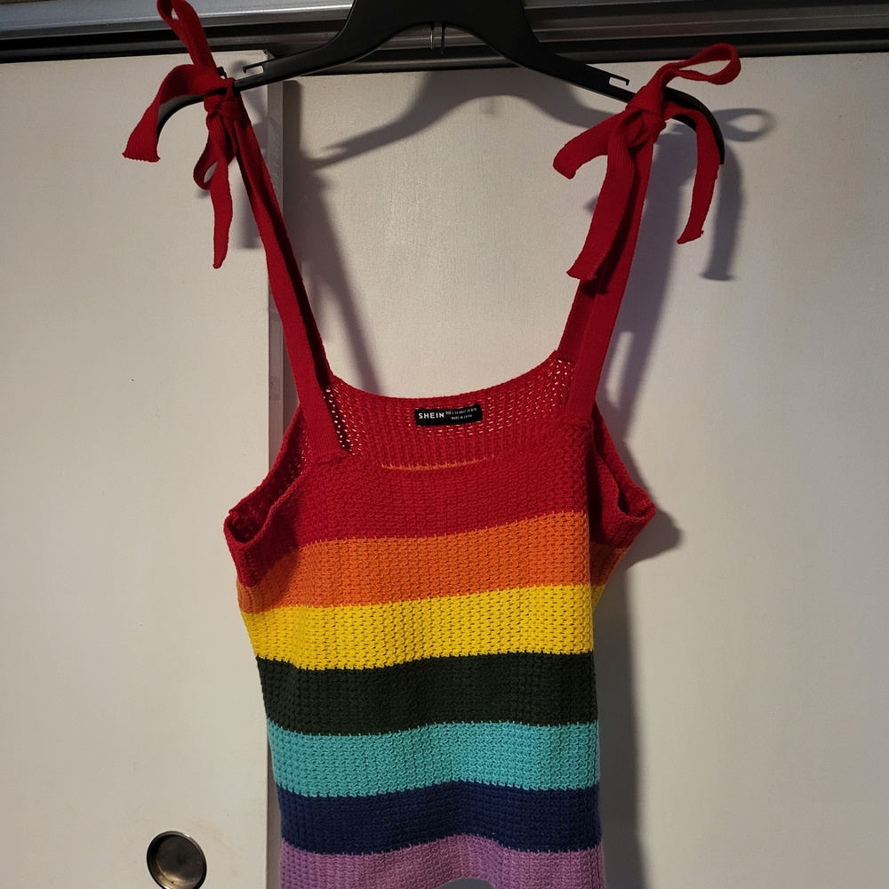 SHEIN Red and Orange Knit Top